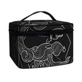 Black And White Scorpio Sign Print Travel Makeup Bag