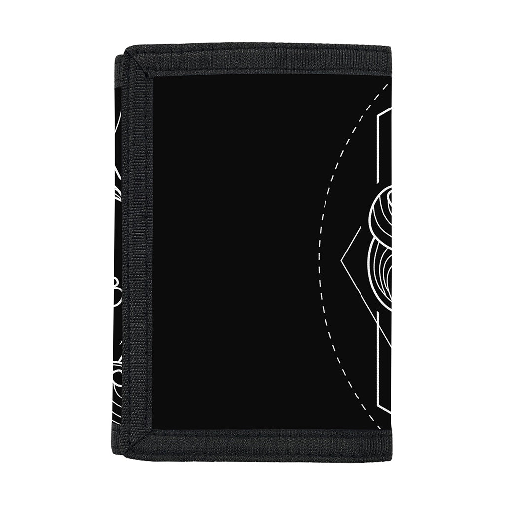Black And White Scorpio Sign Print Trifold Wallet
