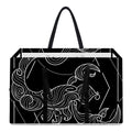 Black And White Scorpio Sign Print Utility Tote Bag