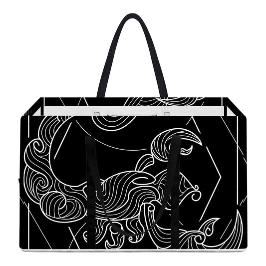 Black And White Scorpio Sign Print Utility Tote Bag