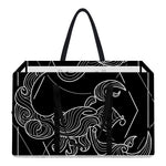 Black And White Scorpio Sign Print Utility Tote Bag