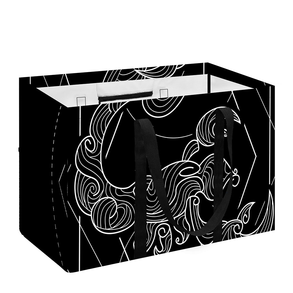 Black And White Scorpio Sign Print Utility Tote Bag