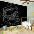 Black And White Scorpio Sign Print Wall Sticker