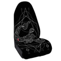 Black And White Scorpio Sign Print Waterproof Car Seat Cover