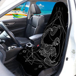 Black And White Scorpio Sign Print Waterproof Car Seat Cover