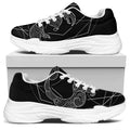 Black And White Scorpio Sign Print White Chunky Shoes
