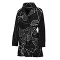 Black And White Scorpio Sign Print Women's Bathrobe