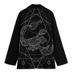 Black And White Scorpio Sign Print Women's Blazer