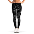 Black And White Scorpio Sign Print Women's Leggings