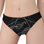 Black And White Scorpio Sign Print Women's Panties