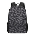 Black And White Sea Turtle Pattern Print 17 Inch Backpack
