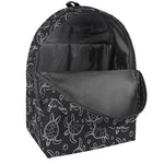 Black And White Sea Turtle Pattern Print Backpack