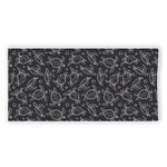Black And White Sea Turtle Pattern Print Beach Towel