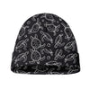 Black And White Sea Turtle Pattern Print Beanie