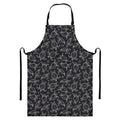 Black And White Sea Turtle Pattern Print Bib Apron With Pocket