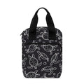 Black And White Sea Turtle Pattern Print Bible Tote Bag