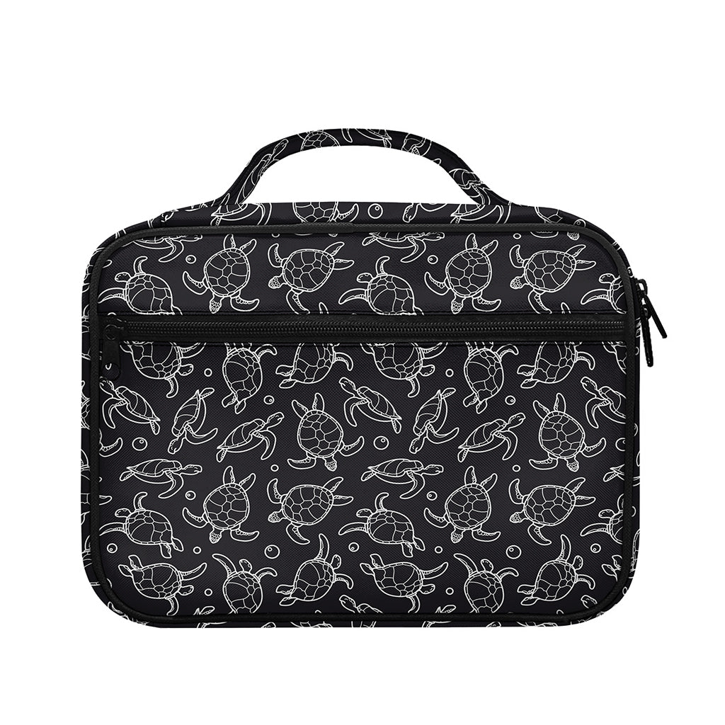 Black And White Sea Turtle Pattern Print Briefcase Bible Bag