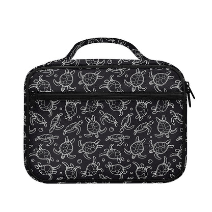 Black And White Sea Turtle Pattern Print Briefcase Bible Bag