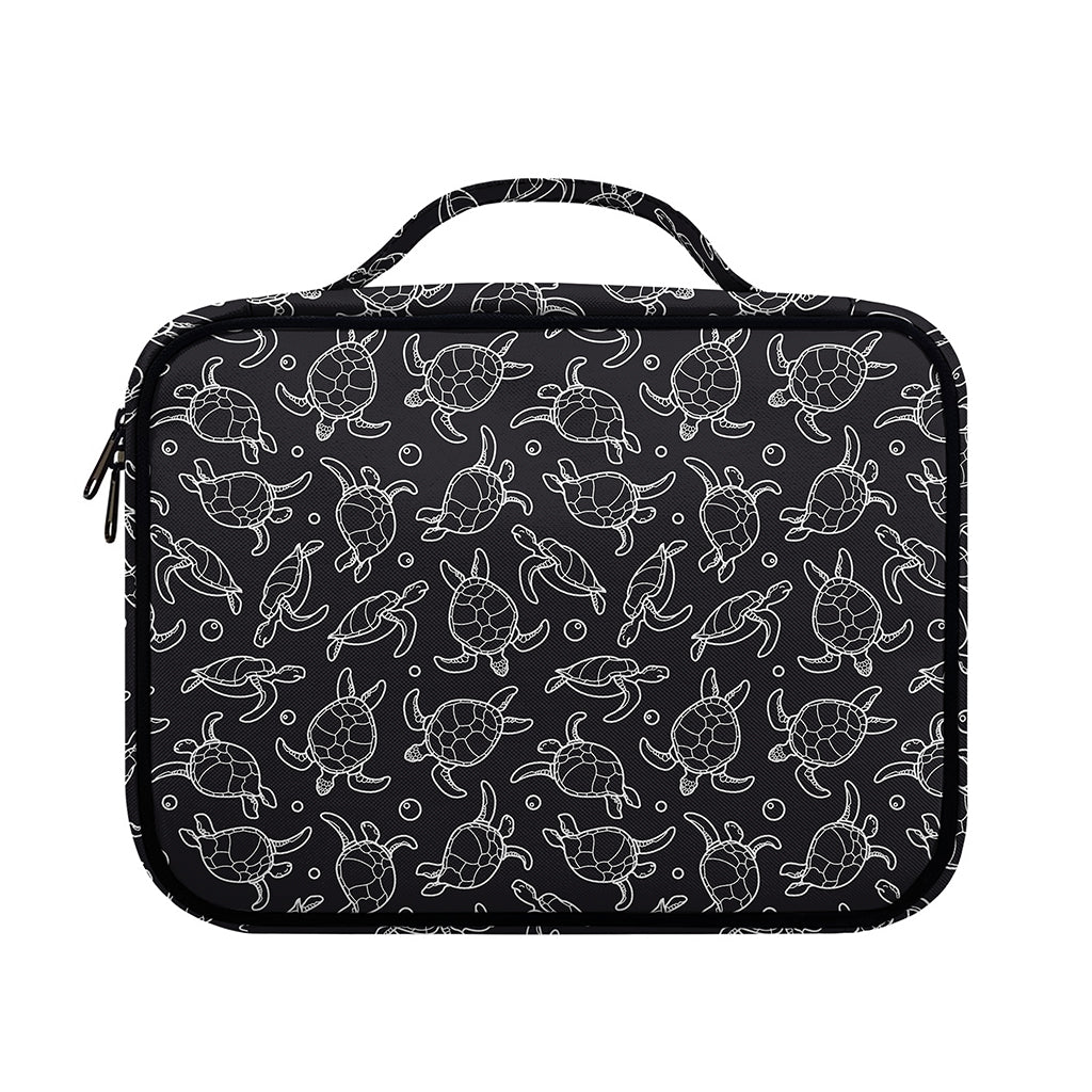 Black And White Sea Turtle Pattern Print Briefcase Bible Bag