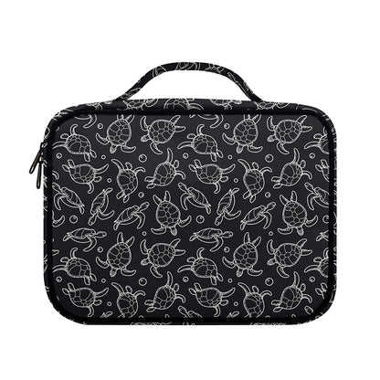 Black And White Sea Turtle Pattern Print Briefcase Bible Bag
