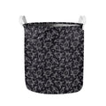 Black And White Sea Turtle Pattern Print Collapsible Laundry Basket