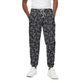Black And White Sea Turtle Pattern Print Cotton Sweatpants