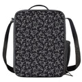 Black And White Sea Turtle Pattern Print Crossbody Lunch Bag