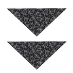 Black And White Sea Turtle Pattern Print Dog Bandana