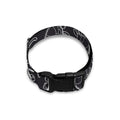 Black And White Sea Turtle Pattern Print Dog Collar