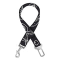 Black And White Sea Turtle Pattern Print Dog Seat Belt