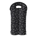 Black And White Sea Turtle Pattern Print Double Neoprene Wine Tote