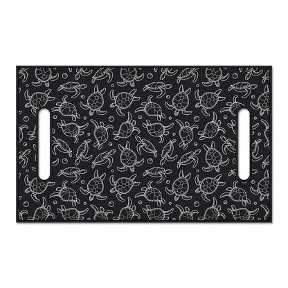 Black And White Sea Turtle Pattern Print Golf Cart Seat Cover