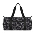 Black And White Sea Turtle Pattern Print Gym Bag