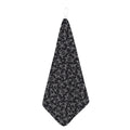Black And White Sea Turtle Pattern Print Hand Towel
