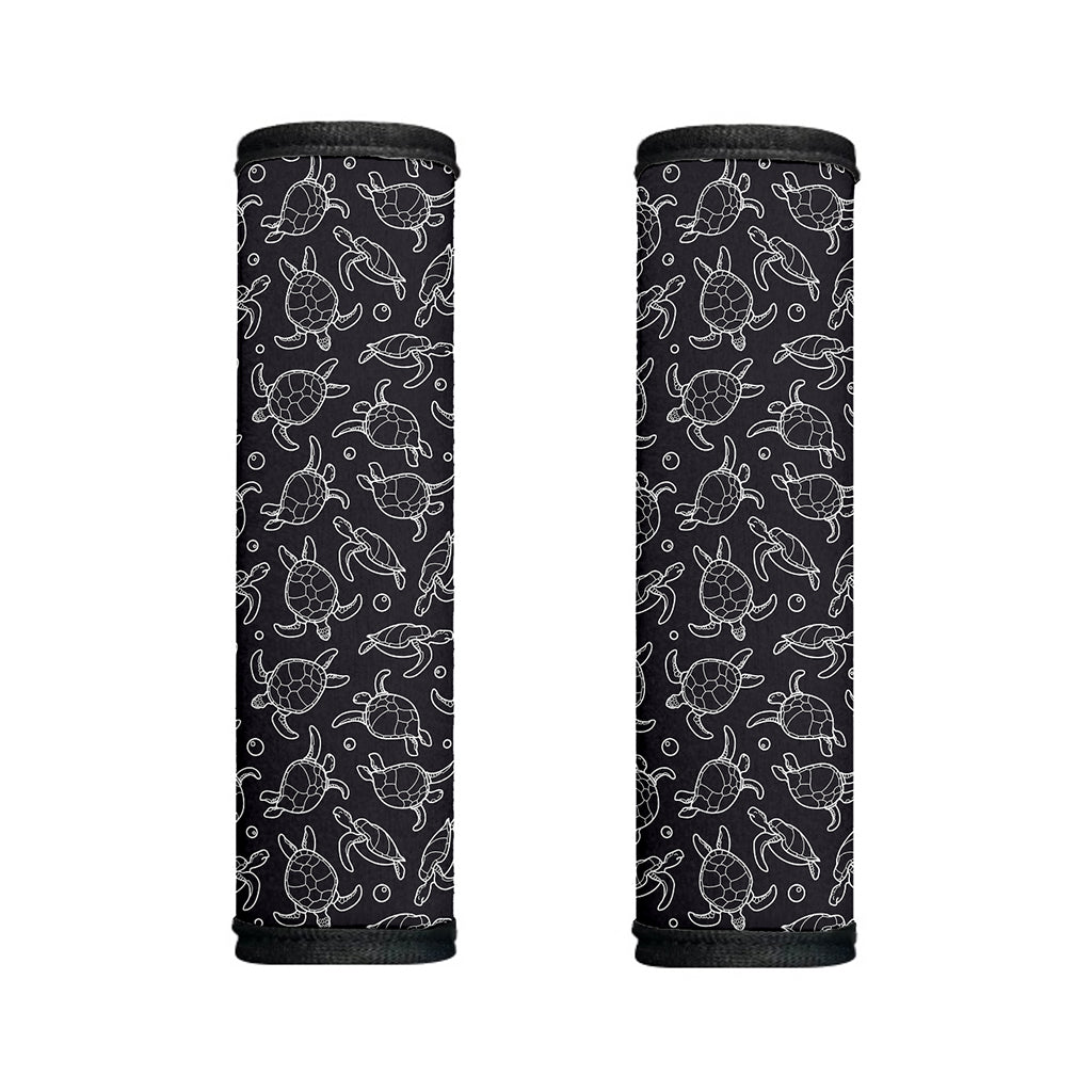 Black And White Sea Turtle Pattern Print Handle Covers