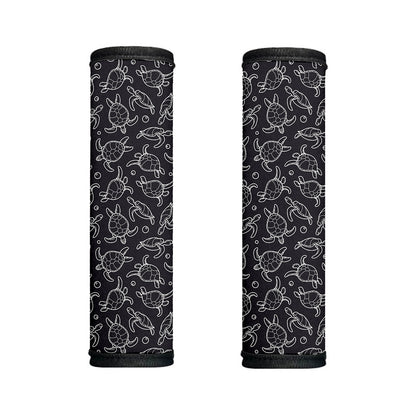 Black And White Sea Turtle Pattern Print Handle Covers
