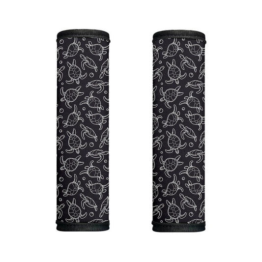 Black And White Sea Turtle Pattern Print Handle Covers
