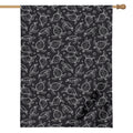 Black And White Sea Turtle Pattern Print House Flag