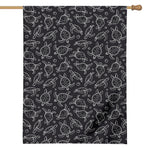 Black And White Sea Turtle Pattern Print House Flag