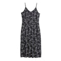 Black And White Sea Turtle Pattern Print Jersey Midi Cami Dress