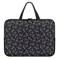 Black And White Sea Turtle Pattern Print Laptop Sleeve With Handle