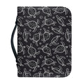 Black And White Sea Turtle Pattern Print Leather Bible Cover
