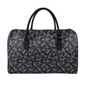 Black And White Sea Turtle Pattern Print Leather Duffel Bag