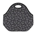 Black And White Sea Turtle Pattern Print Neoprene Lunch Bag