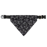 Black And White Sea Turtle Pattern Print Over The Collar Dog Bandana
