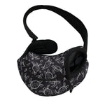 Black And White Sea Turtle Pattern Print Pet Sling Carrier