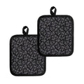 Black And White Sea Turtle Pattern Print Pot Holders