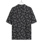 Black And White Sea Turtle Pattern Print Rayon Hawaiian Shirt