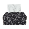 Black And White Sea Turtle Pattern Print Rectangle Tissue Box Cover