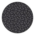 Black And White Sea Turtle Pattern Print Round Floor Mat